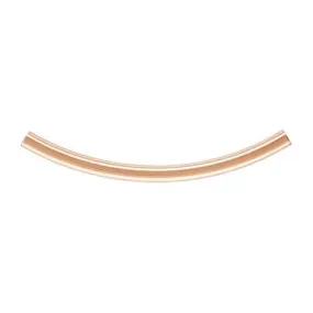 14K  Gold Curved Tube Bead - 2mm x 30mm (2 Pieces)