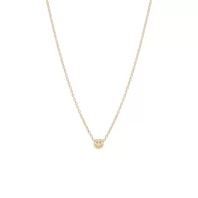 14k Itty Bitty Smiley Face Necklace