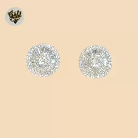 (2-3145) 925 Sterling Silver -Zircon Stud Earrings.