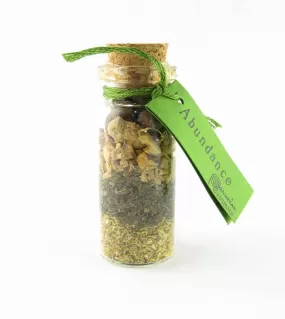 Abundance Pocket Spell Bottle With Herbs