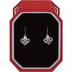 Alcazar Heart Leverback Earrings in Gift Box