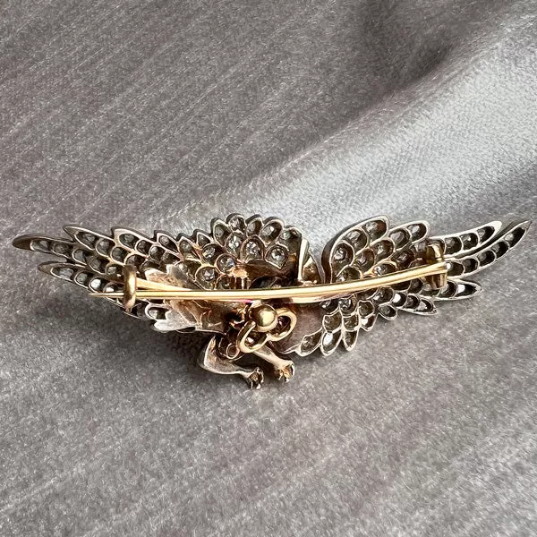 Antique Diamond Eagle Pin