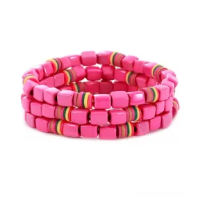 Barbie Theme Metal Stretch Bracelet Set