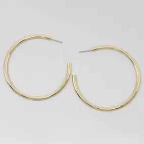 Basic Pipe Hoop Earrings (60 MM)