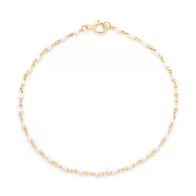 Candy Chain Anklet | Coconut & Gold