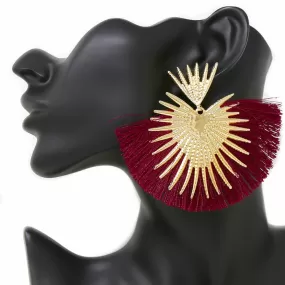 Celebrity Fan Fringed Earrings