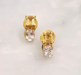 Citrine & White Topaz Separates Earrings