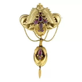 Early Victorian Garnet Pin