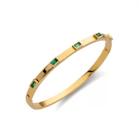 Emerald bangle gold 18K