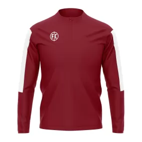 FC 1/4 Zip Microfleece - Maroon/White