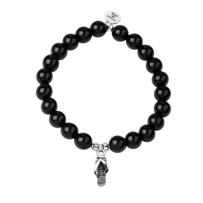 Flip Flop | Stone Beaded Charm Bracelet | Onyx - Intention