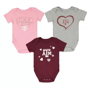 Girls' (Infant) Texas A&M Aggies Champ 3 Piece Creeper Set (KZ415Z5 66)