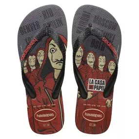 Havaianas La Casa De Papel Mens Red Flip-Flops