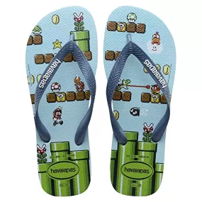 Havaianas Mario Bros Mens Blue Flip-Flops