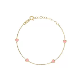 HEART ENAMEL ANKLET