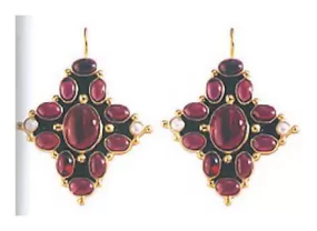 Her Majesty Garnet Earrings