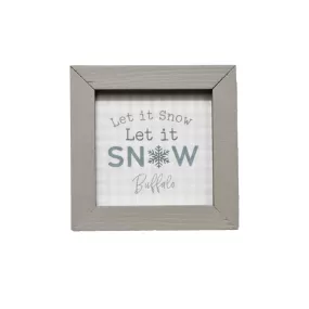 Let it Snow Wood Frame Sign