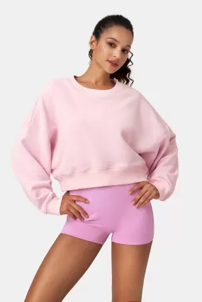 Loose Fit Short Batwing Sleeve Sweatshirt