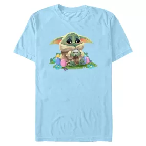 Mad Engine Star Wars The Mandalorian Grogu Easter Eggs Men's T-Shirt