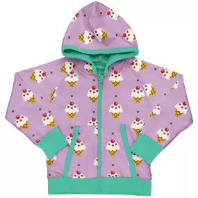 Maxomorra Ice Cream Organic Cotton Reversible Zip Hoodie