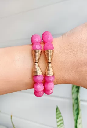 Mia Bracelet Set in Pink