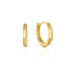 Minimalist Cut Classic Smooth Hoop Earrings