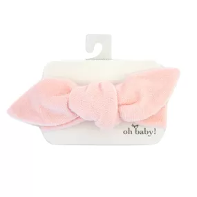 oh baby! Cotton Terry Tie Turban - Pale Pink