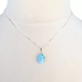 Oval Larimar Necklace