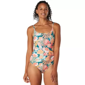 Printed Double Cross Back Swim Wmn's