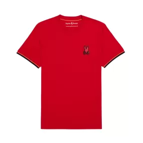 Psycho Bunny Apple Valley Embroidered Fashion Tee (Red)