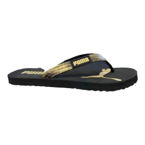 Puma Cozy Flip Stardust women's flip flops 384115 01 black-gold