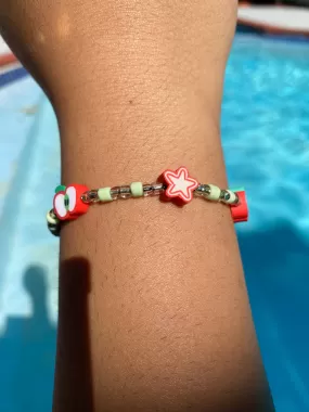 Red Apple Beaded Bracelet