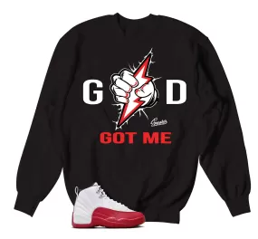 Retro 12 Cherry Sweater - God Got me - Black