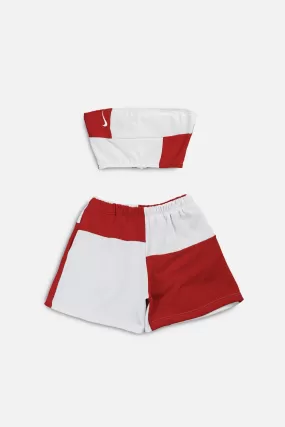 Rework Nike Patchwork Sweatshorts Set - S