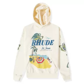 Rhude Beach Club Vintage White Hoodie