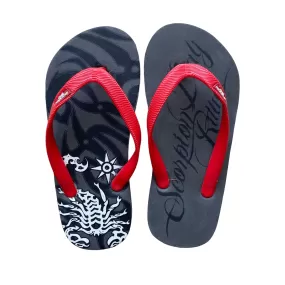 Scorpion Bay black-red children's flip-flops