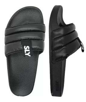 Slydes Mode Womens Slip On Sliders Flip Flops Slide Black S0062S001 Z2A