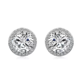 Solitaire Moissanite Stud Earrings