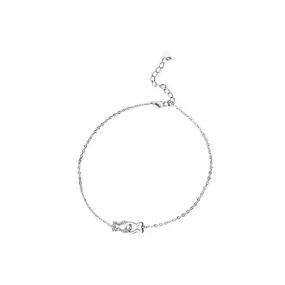 Sterling Silver Simple Multilayer Anklet For Women