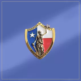 Texas Goddess of Liberty Pin