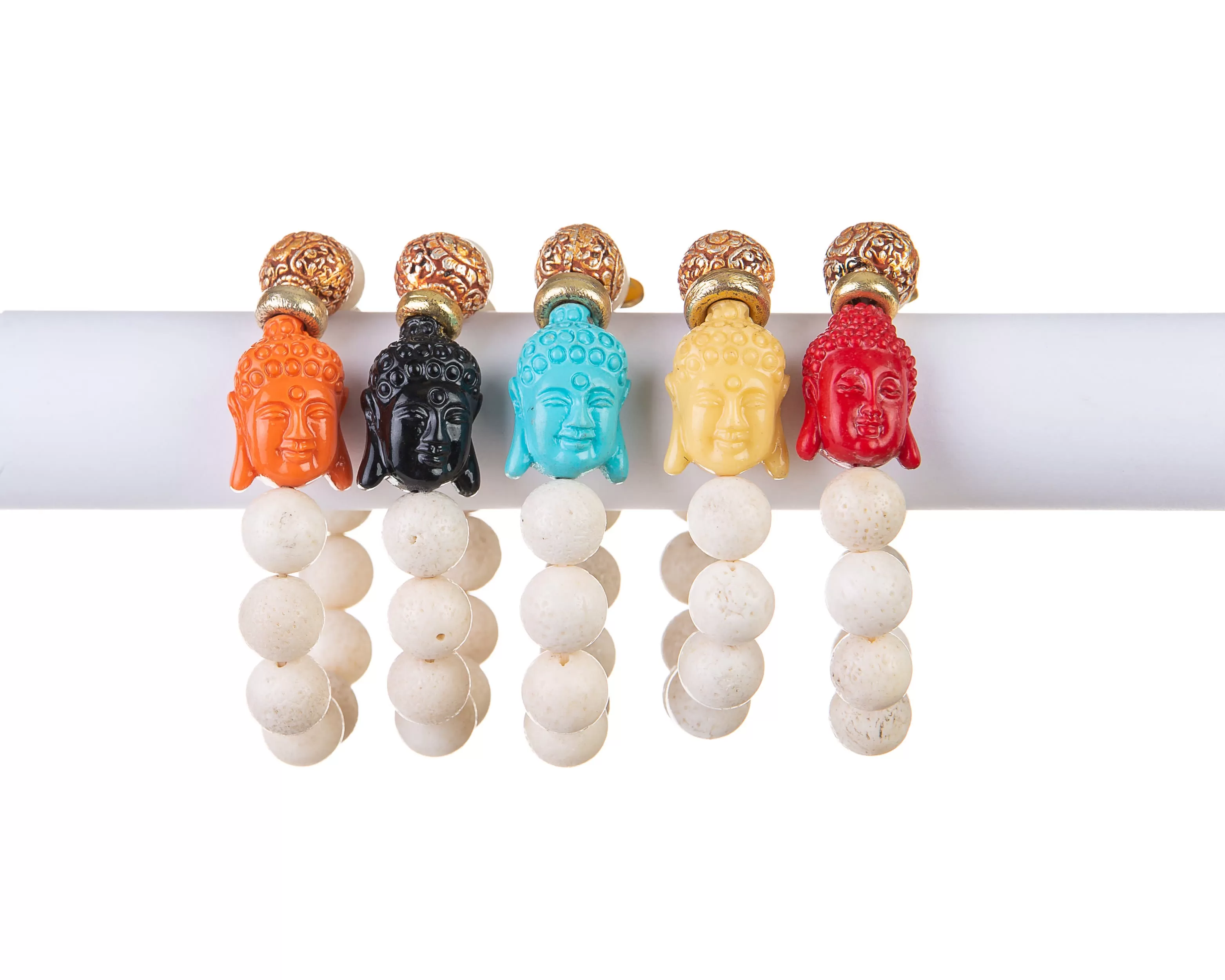 The Peace Bracelet (White Lava Buddha Bracelet)