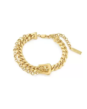 Woven Buckle Anklet- Gold